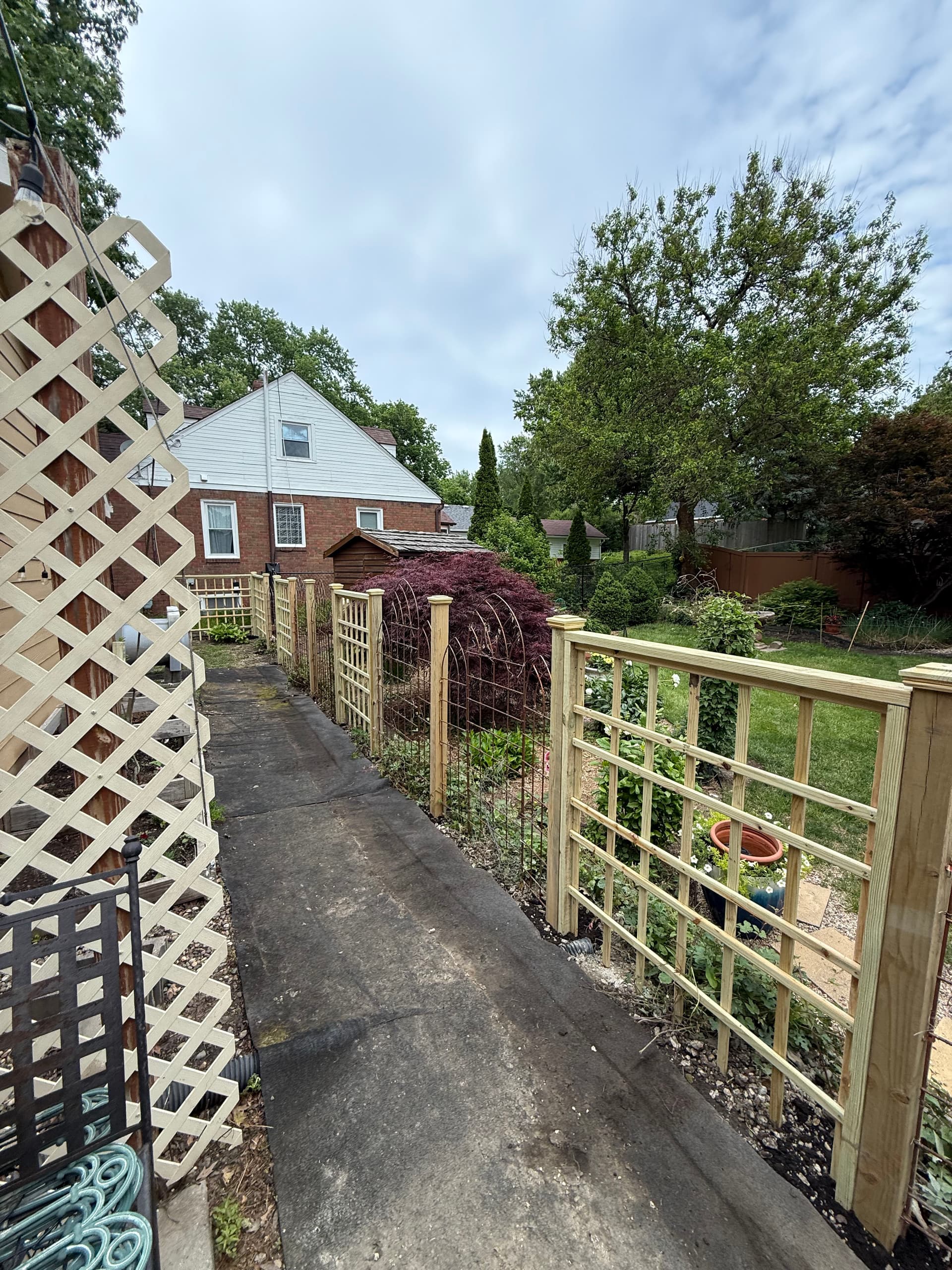 Custom Lattice Fence Install in Beaverdale image