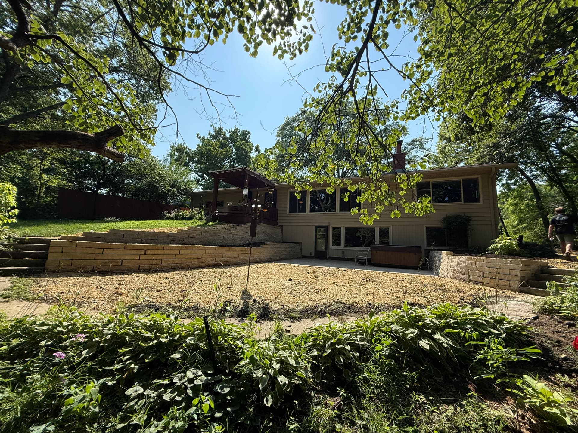 Gallery photos for Failing Retaining Walls Replaced with Natural Stone Block: Image #1