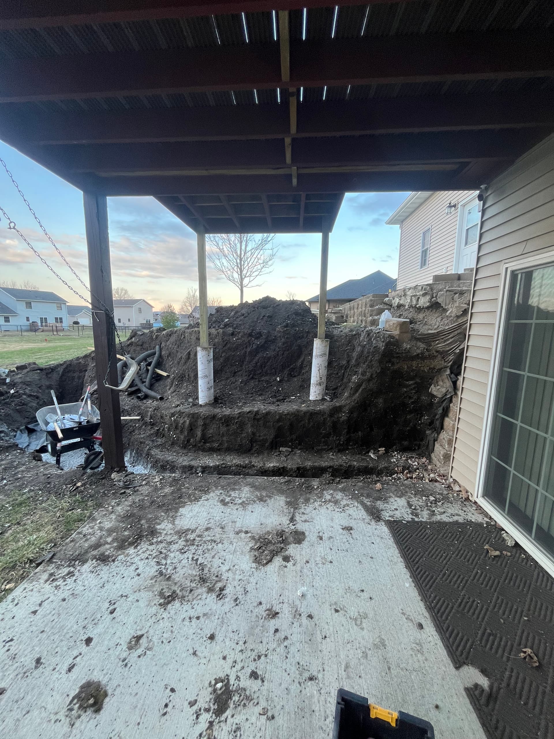 Gallery photos for Retaining Wall Teardown and Rebuild in Slater Iowa: Image #1