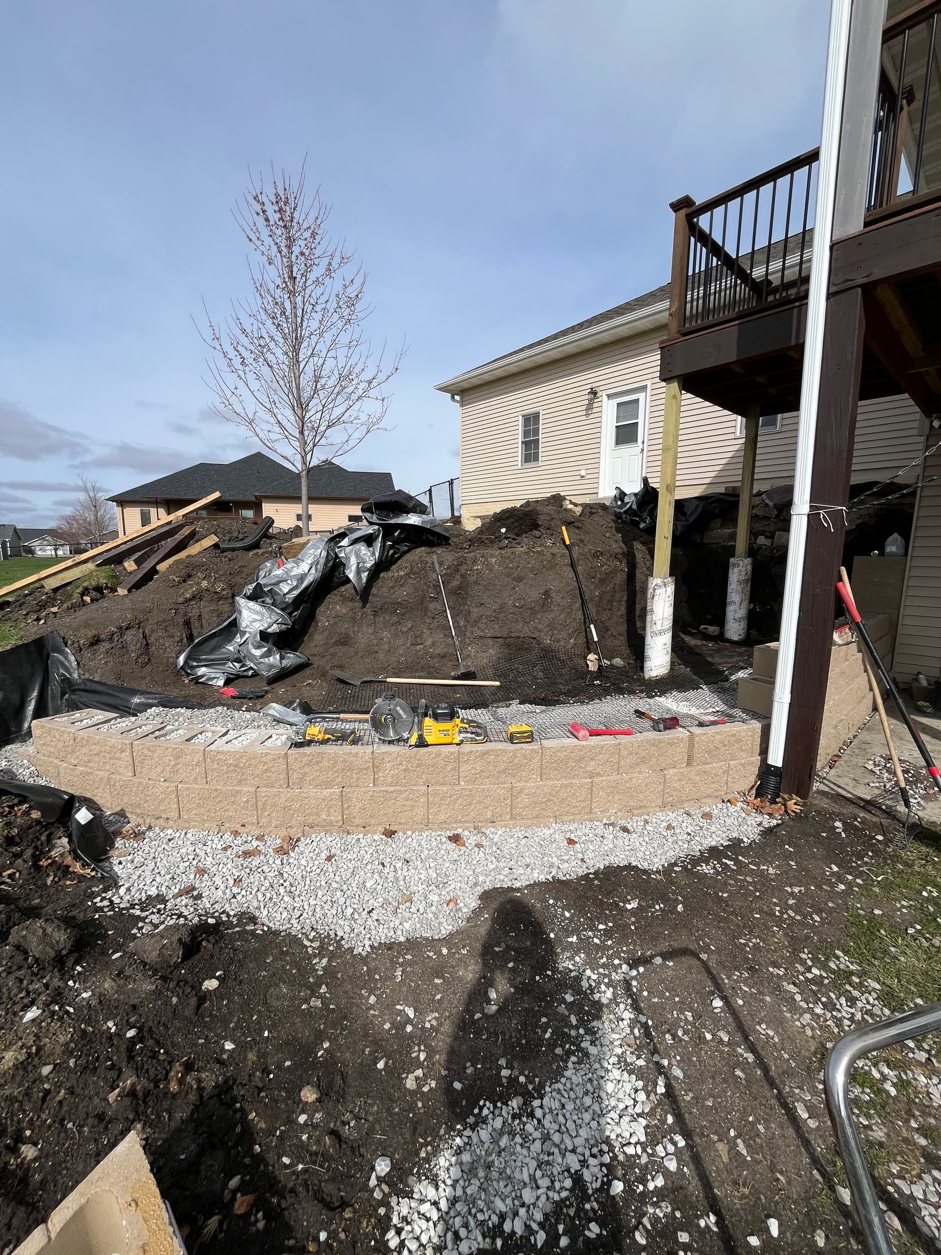 Gallery photos for Retaining Wall Teardown and Rebuild in Slater Iowa: Image #2